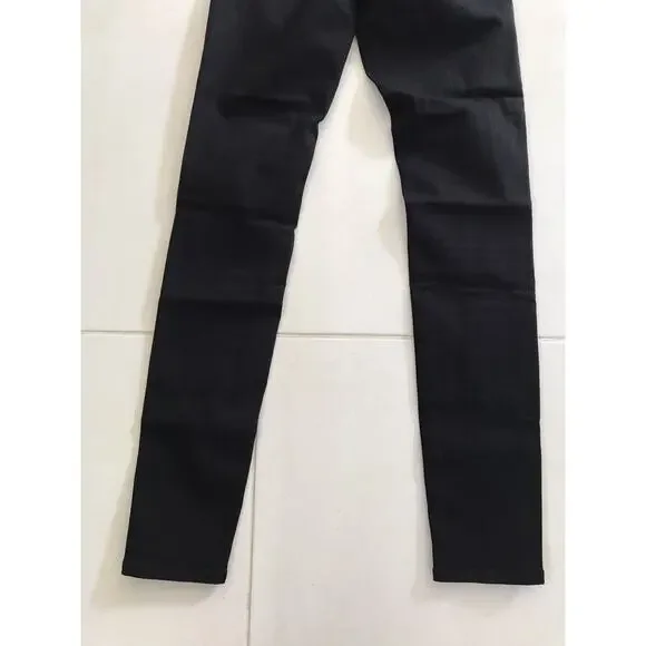 Frame Le Skinny de Jeanne Stretch Slit Front Denim Jeans Film Noir - Picture 11 of 11